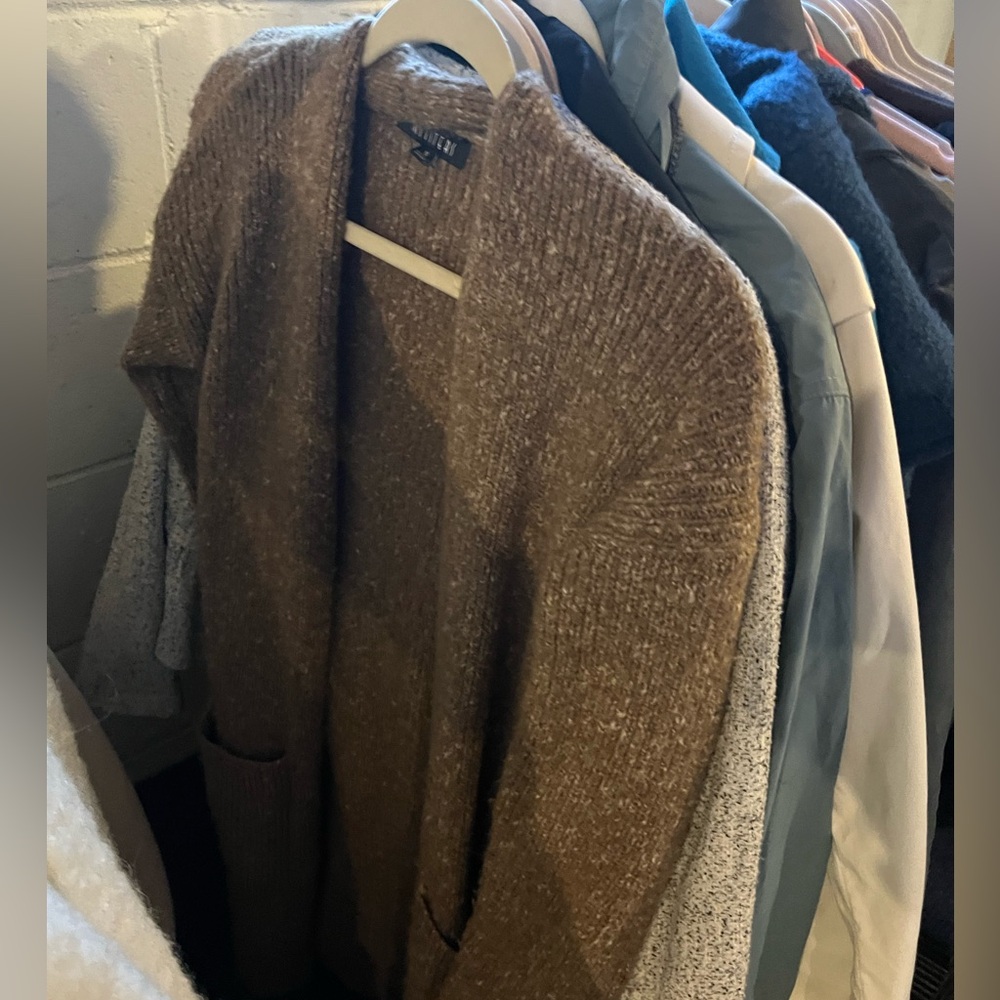 Longline open warm thick cardigans